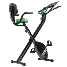 X-Bike Pro. Bicicleta estática dobrável com Volante de Inércia de 2,5 kg e Sistema Silence Fit, Ergonómica, Guiador e selim ajustáveis, Monitor de frequência cardíaca, Ecrã LED, Rodas, Peso máximo 100 kg