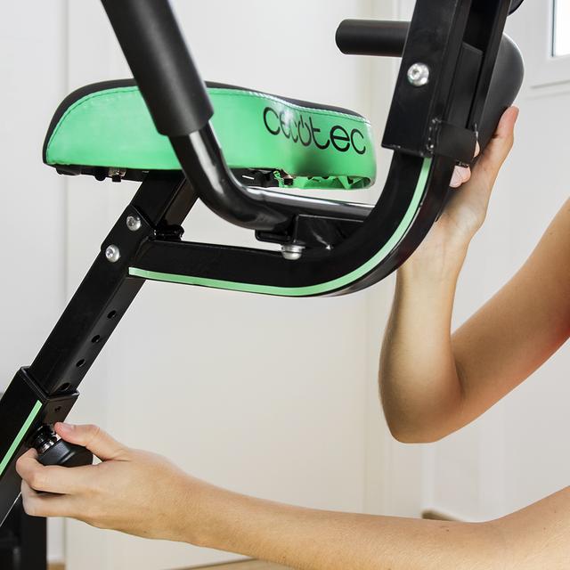 Cyclette Magnetica piegabile X-Bike Pro Cardiofrequenzimetro, display LCD, resistenza variabile (8 livelli), pedali dalla presa massima, 2,5 kg volano