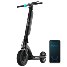 Trottinette électrique Bongo Série A Advance Connected MAX. Puissance maximale de 700 W, batterie interchangeable, autonomie illimitée jusqu'à 25 km, roues Tubeless anti-crevaison de 8,5"