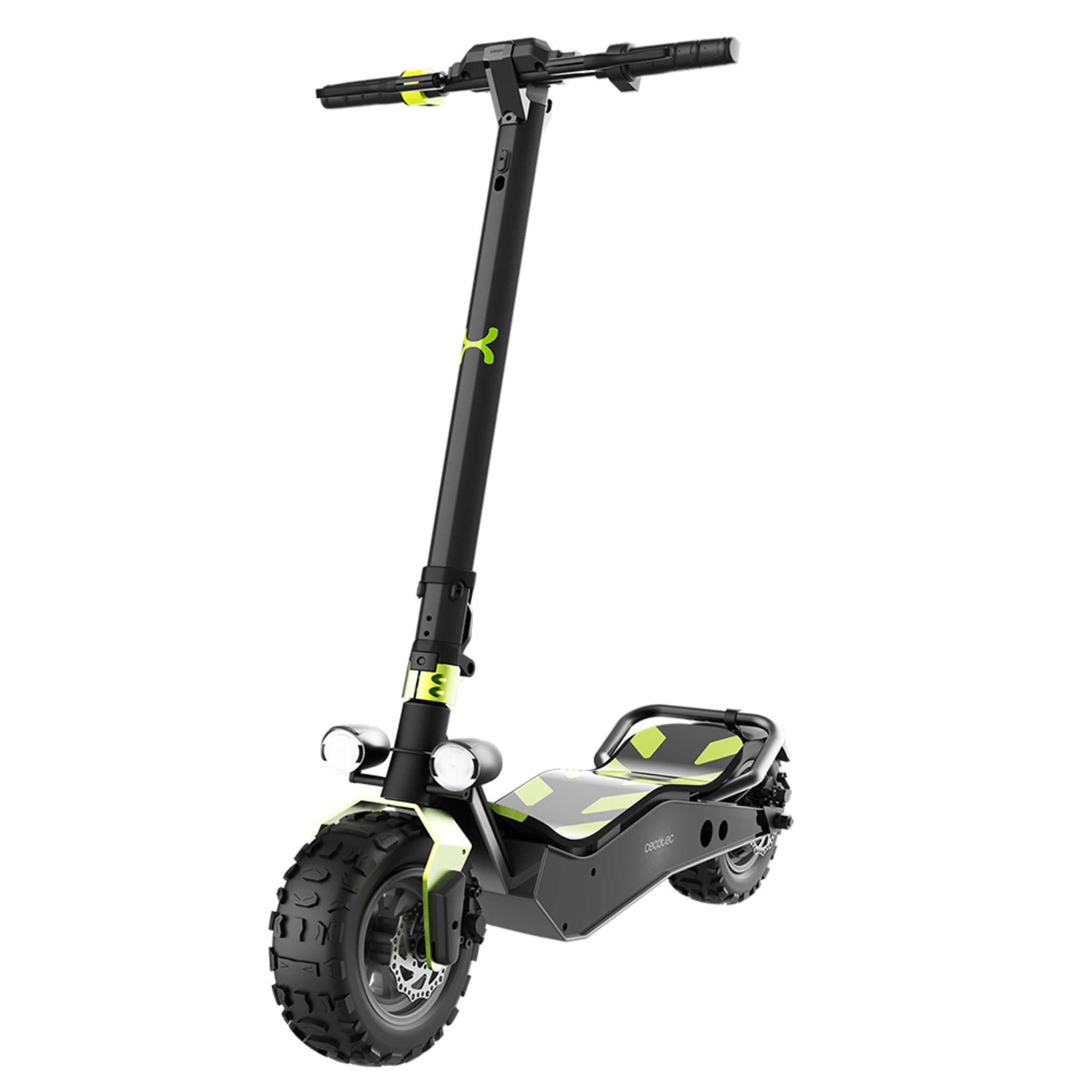 Trottinette électrique Bongo Série Z Off Road Green. Puissance maximale de 1100 W, batterie extractible, autonomie illimitée jusqu'à 40 km, traction arrière et roues anti-crevaison de 12”