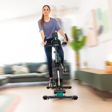 DrumFit Indoor 23000 Kosmos Pro Indoor bike con tecnologia Dynamic Pro, volano da 23 kg, resistenza manuale, manubrio e sella sportivi, display LCD, sensore di frequenza cardiaca, pedane e freno di emergenza.