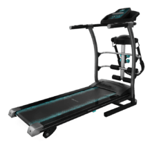 DrumFit WayHome 1400 Runner Vibration 1100 W/2 HP Tapis roulant pieghevole con cintura massaggiante, manubri e barre in schiuma. Da 1 a 14 km/ora. 12 programmi predefiniti. Superficie di corsa 123 x 40 cm. Sistema di ripiegamento e sicurezza idraulico con freno magnetico.