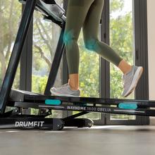 DrumFit WayHome 1600 Obelia Ultraflex. Cinta de Correr Plegable de 1500 W, Velocidad Ajustable, Inclinación Motorizada, Superficie de 130x42 cm, Sistema de Amortiguación UltraFlex System, Pantalla LCD