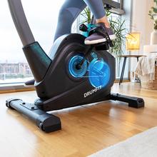 Cyclette DrumFit Cycle 6000 Pegasus Pro. Resistenza magnetica regolabile con motore, manubrio con sensore di frequenza cardiaca, sella regolabile, supporto per dispositivo, ruote