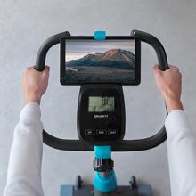 DrumFit Cycle 9000 Talos. Bicicleta Estática con Resistencia Magnética regulable manualmente, Manillar con sensor de frecuencia cardíaca, Sillín regulable, Soporte para dispositivos, Ruedas