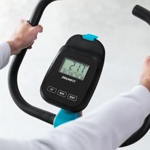 DrumFit Cycle 9000 Talos. Bicicleta Estática con Resistencia Magnética regulable manualmente, Manillar con sensor de frecuencia cardíaca, Sillín regulable, Soporte para dispositivos, Ruedas