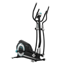 DrumFit Elliptical 9000 Eir Pro. Bicicleta Elíptica con Resistencia Magnética Regulable con Motor, Monitor LCD con Soporte para Dispositivos, Ruedas de Transporte, Botella y Portabotellas