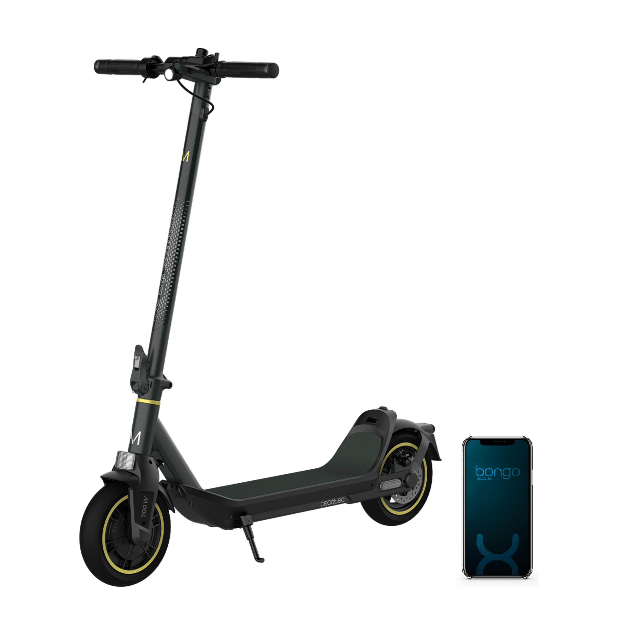 Bongo Serie M40 XL Connected DE Monopattino elettrico con una potenza massima di 700 W per superare pendenze e spostarsi su qualsiasi superficie. Autonomia fino a 40 km. Conforme al nuovo codice della strada tedesco.