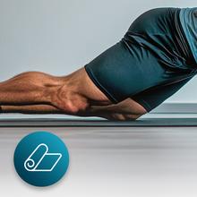 DrumFit AB Wheel Ruota per addominali per allenare il core e gli addominali. Rivestimento in gomma sulla parte esterna per una migliore presa e stabilità. Con impugnature imbottite e antiscivolo. Tappetino in gomma EVA incluso.