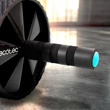 DrumFit AB Wheel Ruota per addominali per allenare il core e gli addominali. Rivestimento in gomma sulla parte esterna per una migliore presa e stabilità. Con impugnature imbottite e antiscivolo. Tappetino in gomma EVA incluso.