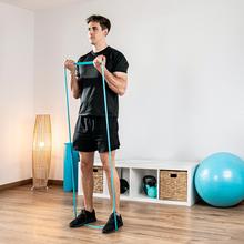 DrumFit Power Band Set Set de 4 cintas elásticas con distintos niveles de resistencia 15 Kg - 60 Kg. Hechas de látex e incluyen bolsa de transporte.