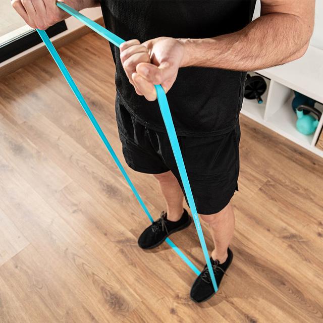 DrumFit Power Band Set Set de 4 cintas elásticas con distintos niveles de resistencia 15 Kg - 60 Kg. Hechas de látex e incluyen bolsa de transporte.