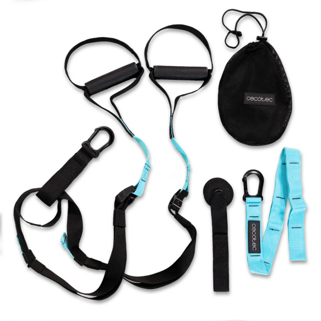 DrumFit TST Total Suspension Trainer Correas de suspensión para un entrenamiento funcional mediante el propio peso corporal. Diseño compacto y bolsa de transporte incluida.