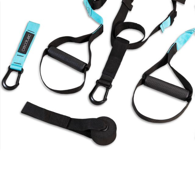 DrumFit TST Total Suspension Trainer Correas de suspensión para un entrenamiento funcional mediante el propio peso corporal. Diseño compacto y bolsa de transporte incluida.