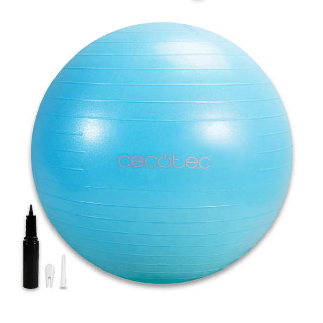 DrumFit 65 Fitball Pelota de fitness de 65 cm de diámetro para realizar ejercicios de tonificación y fortalecimiento además de estiramientos. Ideal para ejercitar piernas, brazos, abdomen, glúteo y espalda. Inflador incluido.