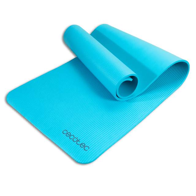 DrumFit Mat Esterilla de fitness de 183 x 61 cm con 1 cm de espesor. Hecha de material NBR resistente y antideslizante. Incorpora un asa de transporte para llevarla a cualquier parte.