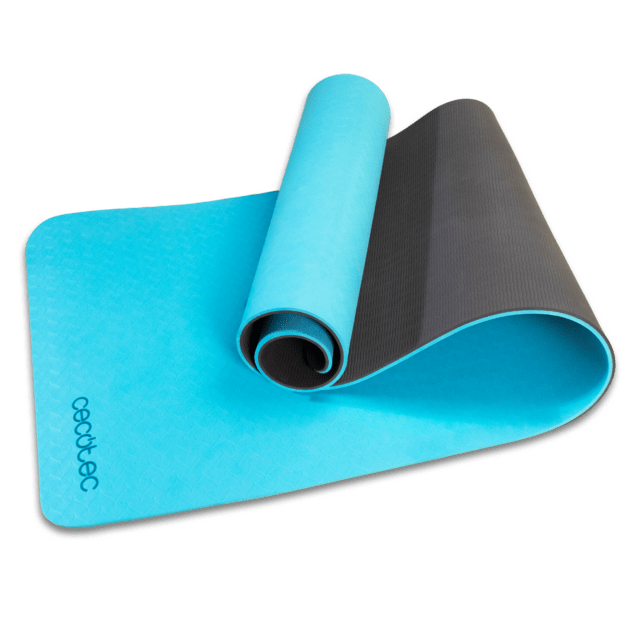 DrumFit Yoga Mat Esterilla de yoga de 183 x 61 cm con 0,8 cm de espesor. Material TPE. Tejido con patrón antideslizante. Incorpora un asa de transporte para llevarla a cualquier parte.