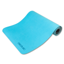  Yogamatte 183 x 61 cm mit 0,8 cm Dicke. TPE-Material. Rutschfester, gemusterter Stoff. Mit seinem Tragegriff kann er überallhin mitgenommen werden.