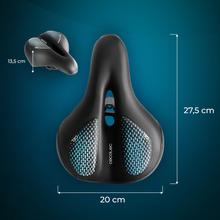 DrumFit SitBike Gel Selle en gel ultra-confortable. Cette selle est compatible avec toutes les tiges de selle avec un rail de 7 mm de diamètre et avec les tiges de selle avec un tube de 23 mm de diamètre. Avec fente centrale.