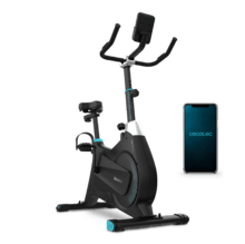 DrumFit Indoor 4000 Magno Connected Bicicleta indoor con resistencia magnética para un entrenamiento silencioso, conectividad bluetooth, diseño compacto deportivo,  sillín y manillar ergonómicos y ajustables, pantalla LCD, soporte de tablet, calapiés y  ruedas de transporte.