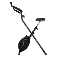 Drumfit X-Bike 3000 Neo Titanium Bicicleta estática plegable. Pantalla LCD. Volante de inercia 3 Kg. Resistencia magnética variable. Sillín confort. Soporte para tablet y ruedas de transporte.