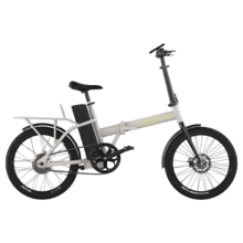 Bicicleta eléctrica Flexy La bicicleta eléctrica plegable es perfecta para desplazamientos urbanos y aventuras al aire libre. Con una autonomía de 35 km, puedes recorrer grandes distancias sin preocuparte por la batería. Sus ruedas de 20" ofrecen gran agarre y adherencia, mientras que el sistema de doble freno de disco garantiza la máxima seguridad en cada trayecto. Además, el cuadro de acero Hi-Ten proporciona una gran resistencia y durabilidad.