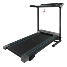 DrumFit WayHome 1000 Runner Sprint Tapis roulant pieghevole con potenza 600 W. Da 1 a 10 km/h. 12 programmi predefiniti. Pannello di controllo LED. Superficie di corsa 100x40 cm. Pieghevole, con ruote per il trasporto, sistema di sicurezza magnetico, cardiofrequenzimetro, inclinazione manuale e supporto dispositivo.