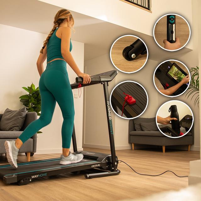 Attrezzo Fitness Compatto Tapis Roulant Manuale HOMELIKESPORT 4 In 1 - Pieghevole Per Casa E Ufficio Tapiroulant Compatto