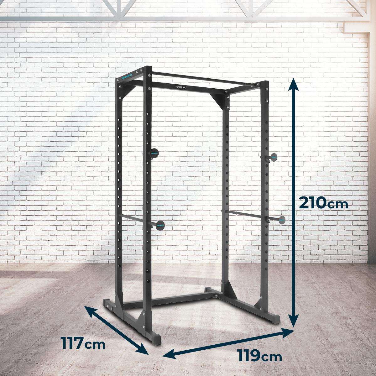 Drumfit PowerRack 1000 Rack de musculación sentadillas dominadas Cecotec