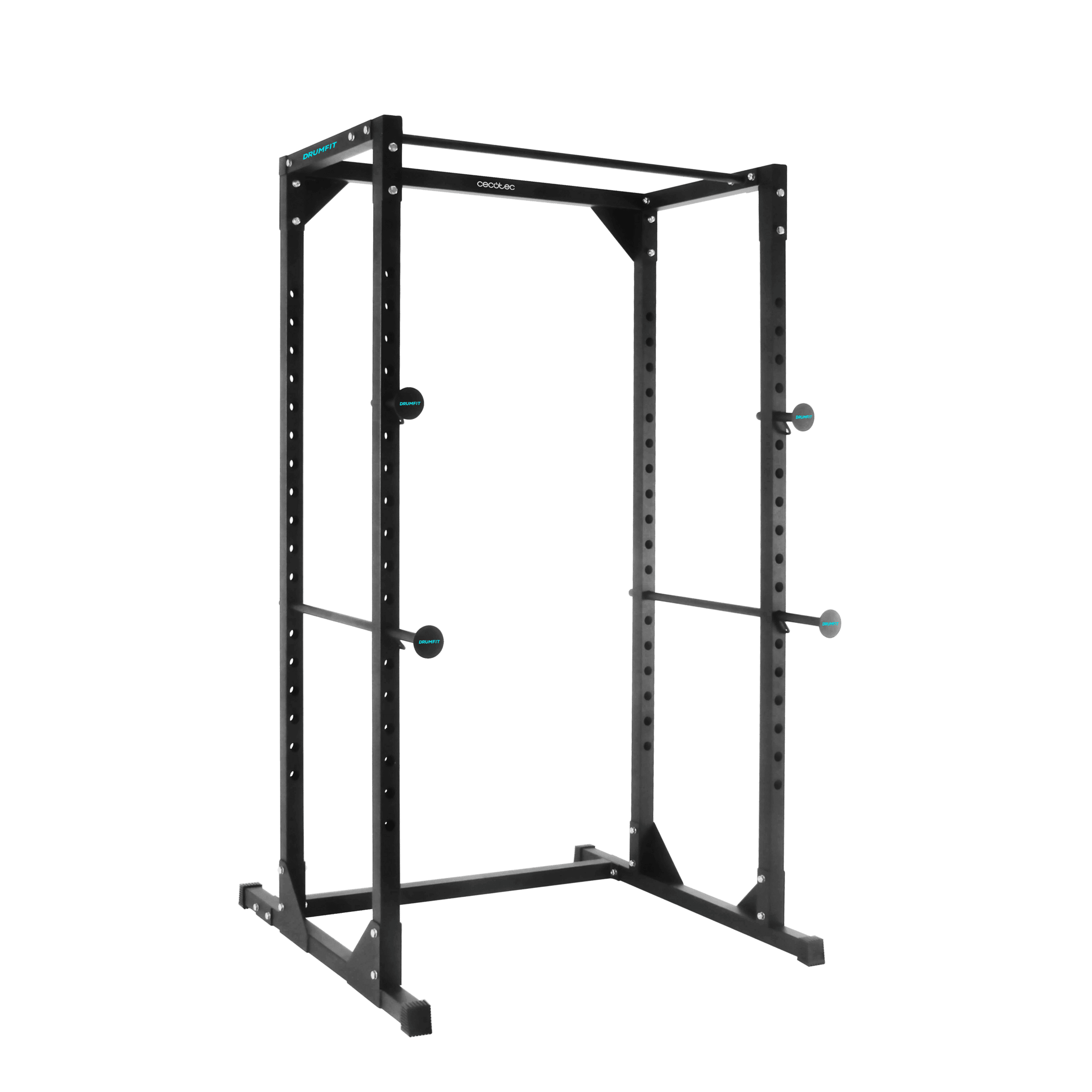 Drumfit PowerRack 1000 Power Rack. Chaise romaine pour s'entraîner en toute sécurité avec des poids et des barres de traction.