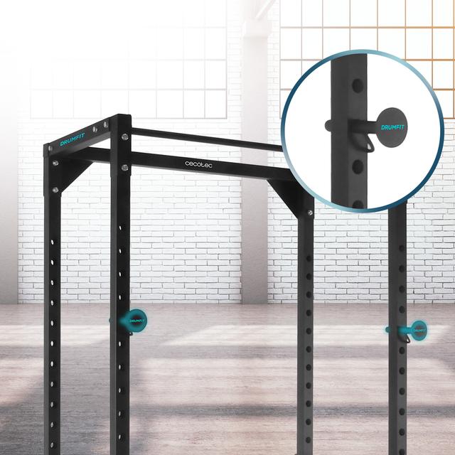 Drumfit PowerRack 1000 Power Rack. Gewichtstrainingskäfig für sicheres Training mit hohen Lasten und Klimmzügen.