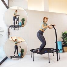 Drumfit Jump 1270 Trampolín de fitness cama elástica. 127 cm de diámetro. Altura ajustable en 6 niveles. Base de 7 patas. Máximo peso del usuario 100 Kg. Plegable.