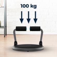 Drumfit MultiTrain 6000 Plataforma de ejercicios funcionales. Hasta 6 ejercicios diferentes. 4 niveles de intensidad. Sistema de rebote asistido. Plegable. Máximo peso de usuario 90 kg.