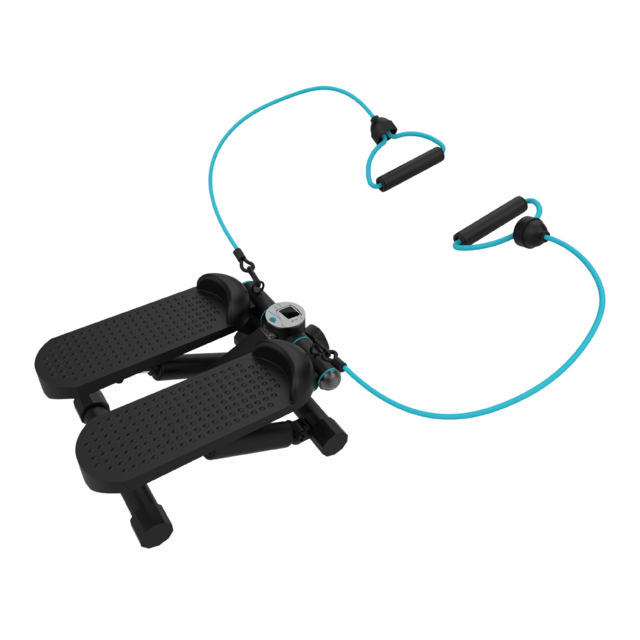 Stepper Drumfit StepTrain 1000 Band Stepper mit elastischen Widerstandsbändern. LCD-Bildschirm. Rutschfeste Pedale. Manueller Widerstand. Maximales Benutzergewicht 100 kg.