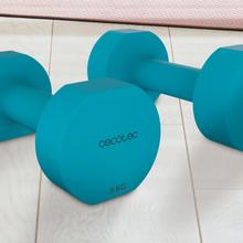 Drumfit 500 DoubleNeo Set de 2 mancuernas de 5 Kg con recubrimiento de neopreno antideslizante. Medidas 20.5x10.5x10cm