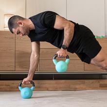 Kettlebell Drumfit KettleBell 8000 Neo avec revêtement en néoprène. 8 Kg. Fonte. Prise ergonomique. Design esthétique et facile à nettoyer.