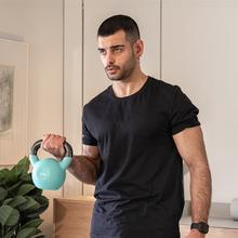 Kettlebell Drumfit KettleBell 8000 Neo avec revêtement en néoprène. 8 Kg. Fonte. Prise ergonomique. Design esthétique et facile à nettoyer.