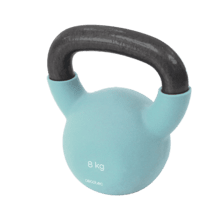 Drumfit KettleBell 8000 Neo Kettlebell com revestimento de neoprene. 8 Kg. Ferro fundido. Aperto ergonômico. Design estético e fácil de limpar.