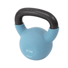 Drumfit KettleBell 10000 Neo Kettlebell avec revêtement en néoprène. 10 Kg. Fonte. Prise ergonomique. Design esthétique et facile à nettoyer.