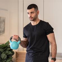 Drumfit KettleBell 10000 Neo Kettlebell mit Neoprenbeschichtung. 10 kg. Gusseisen. Ergonomischer Griff. Ästhetisches Design und leicht zu reinigen.