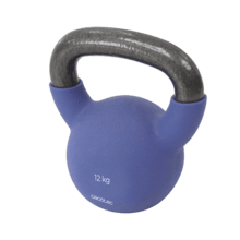 Drumfit KettleBell 12000 Neo Kettlebell con rivestimento in neoprene. 12 Kg. Ghisa. Impugnatura ergonomica. Design estetico e facile da pulire.