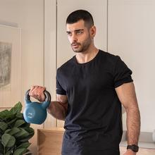 Drumfit KettleBell 12000 Neo Kettlebell mit Neoprenbeschichtung. 12 kg. Gusseisen. Ergonomischer Griff. Ästhetisches Design und leicht zu reinigen.