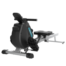 Drumfit Rower 5500 Regatta Máquina de remo dobrável com sistema de resistência magnética e diferentes níveis de intensidade. Volante de 5,5 kg. Possui display LCD, apoio para os pés com alças ajustáveis ​​e rodas de transporte.