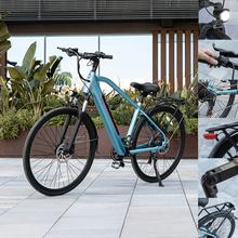 Bicicleta eléctrica Urban Pro Bicicleta eléctrica de ciudad 28" con 90Km de autonomía, suspension delantera, cambio Shimano de 7 velocidades y doble freno de disco hidráulicos.