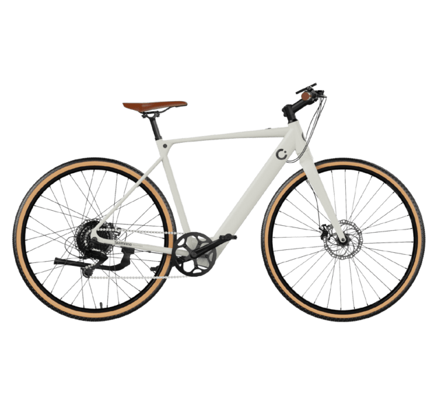 City Sprint Bicicleta urbana elétrica com 70 km de autonomia, caixa de velocidades shimano de 8 velocidades e travão hidráulico de disco duplo.