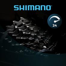Mountain bike elettrica Mountain Ventus 27,5", con 90Km di autonomia, sospensione anteriore, cambio Shimano a 24 velocità e doppio freno a disco idraulico.