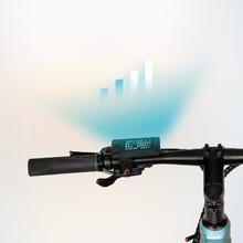 Mountain bike elettrica Mountain Ventus 27,5", con 90Km di autonomia, sospensione anteriore, cambio Shimano a 24 velocità e doppio freno a disco idraulico.