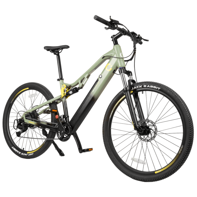 Mountain Millor Bicicleta de montanha elétrica com 90 km de autonomia, suspensão dianteira, caixa de velocidades shimano de 18 velocidades e travão hidráulico de disco duplo.