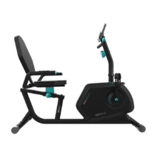 DrumFit Static 6000 Seat Bicicleta estática reclinable con 8 niveles de resistencia magnética. Volante de inercia de 6 kg. Pantalla LCD. Pulsómetro. Soporte para dispositivos. Ruedas de transporte. Peso máximo de 120 kg y altura máxima 190 cm.