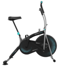 Drumfit CrossFit 1000 Eolo Bicicleta indoor com resistência ao ar ajustável manualmente. Selim regulável verticalmente. Ecrã LCD.